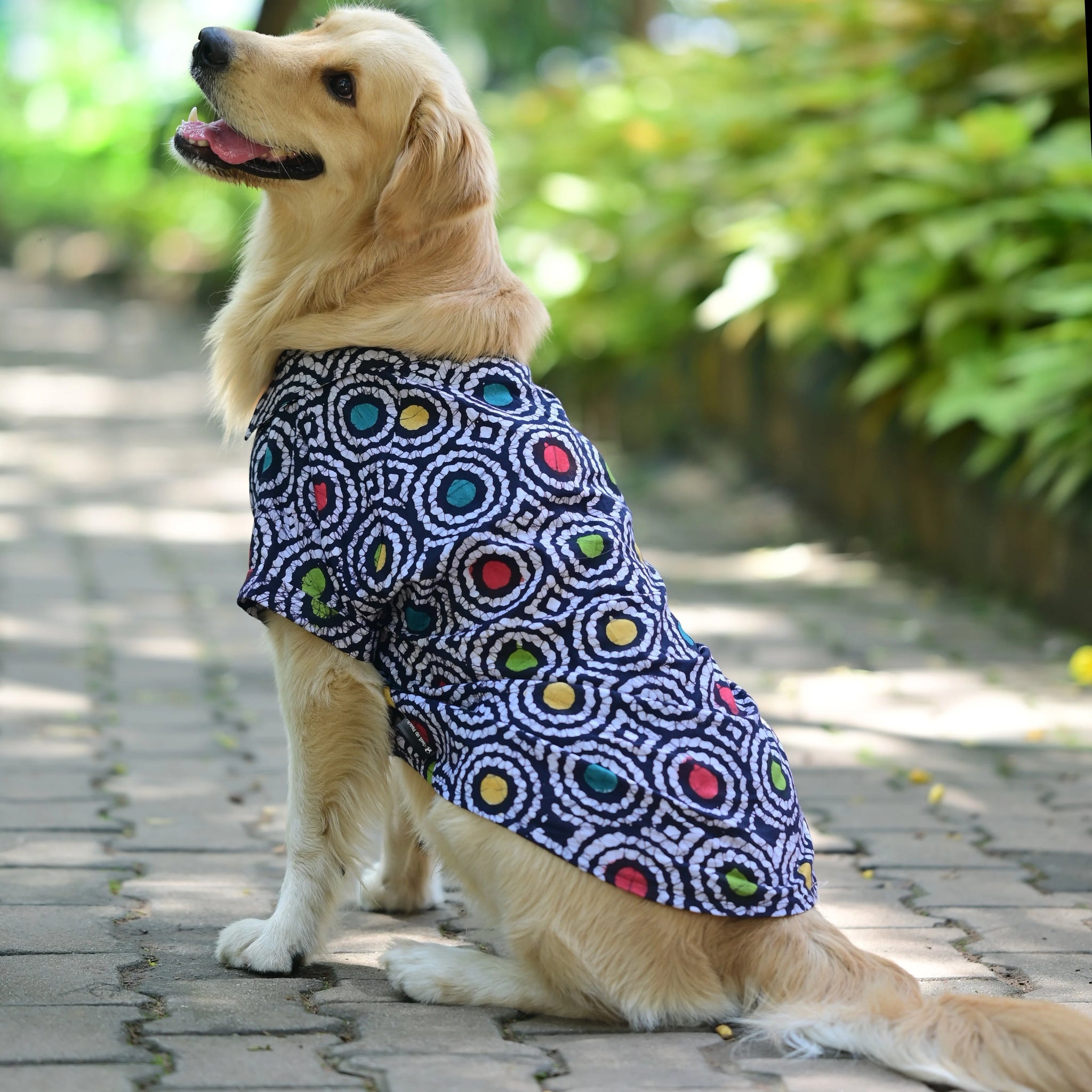 Bark-it Batik handcrafted cotton dog shirt -soft, breathable & colourful! By Suit Up Pooch. Perfect for small, medium & large dogs